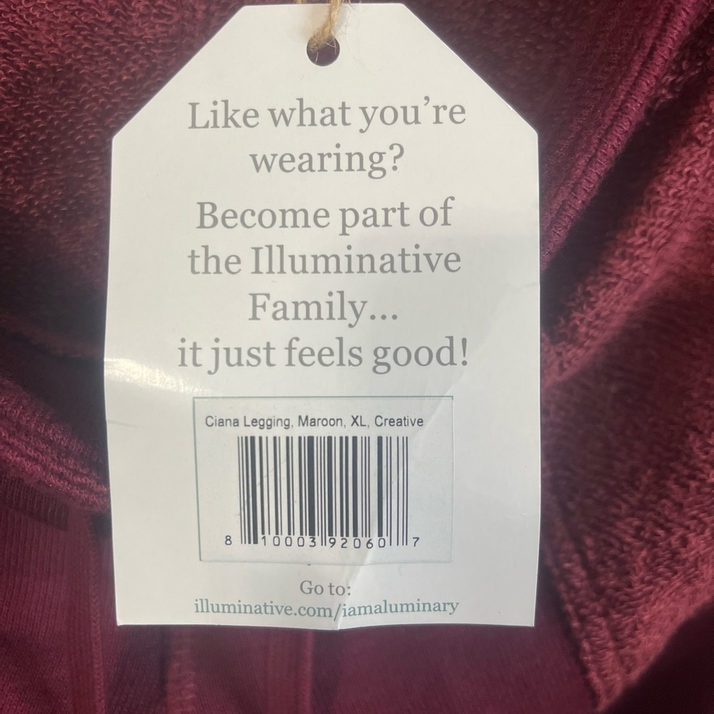 Yoga pants with pockets / maroon / size XL New With Tags - Picture 5 of 10